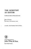 Tapa de The scientist as editor: guidelines for editors of books and journals, by Maeve O'Connor