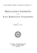 Tapa de Miscellaneous inscriptions in the Yale Babylonian Collection
