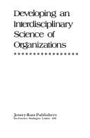 Tapa de Developing an interdisciplinary science of organizations