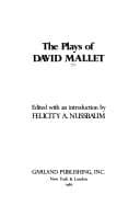 Tapa de The plays of David Mallet