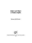 Tapa de Subject and object in modern English