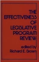 Tapa de The Effectiveness of legislative program review