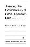 Tapa de Assuring the confidentiality of social research data