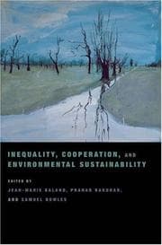 Tapa de Inequality, cooperation, and environmental sustainability