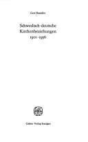 Tapa de Schwedisch-deutsche Kirchenbeziehungen 1901-1936