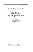 Tapa de Das Weib, das ich geliebet hab