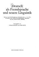Tapa de Deutsch als Fremdsprache und neuere Linguistik