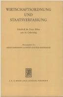 Tapa de Wirtschaftsordnung und Staatsverfassung: Festschrift f. Franz Bohm z. 80. Geburtstag (German Edition)