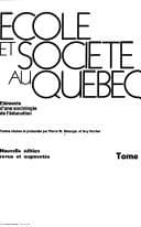 Tapa de École et société au Québec