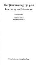 Tapa de Der Bauernkrieg 1524-26: Bauernkrieg u. Reformation : 9 Beitr (Nymphenburger Texte zur Wissenschaft ; 21) (German Edition)