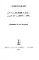 Tapa de Anna Amalie Abert zum 65. Geburtstag