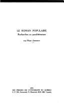 Tapa de Le roman populaire