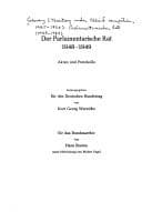 Tapa de Der Parlamentarische Rat, 1948-1949