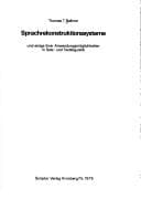 Tapa de Sprachrekonstruktionssysteme und einige ihrer Anwendungsmöglichkeiten in Satz- und Textlinguistik