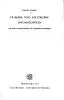Tapa de Primäre und sekundäre Onomatopöien und andere Untersuchungen zur romanischen Etymologie