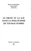 Tapa de Le droit et la loi dans la philosophie de Thomas Hobbes