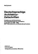 Tapa de Deutschsprachige Architektur-Zeitschriften