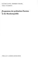 Tapa de Programme der politischen Parteien in der Bundesrepublik