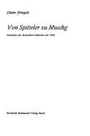 Tapa de Von Spitteler zu Muschg