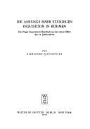 Tapa de Die Anfänge einer ständigen Inquisition in Böhmen