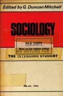 Tapa de Sociology: an outline for the intending student