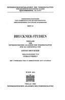Tapa de Bruckner-Studien