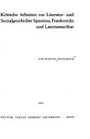 Tapa de Kritische Arbeiten zur Literatur- und Sozialgeschichte Spaniens, Frankreichs und Lateinamerikas