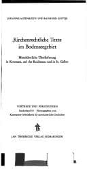 Tapa de Kirchenrechtliche Texte im Bodenseegebiet