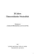 Tapa de 20 Jahre österreichische Neutralität