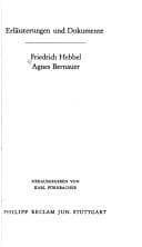 Tapa de Friedrich Hebbel, Agnes Bernauer