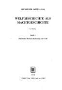 Tapa de Das Zeitalter Friedrich Barbarossas