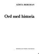 Tapa de Ord med historia