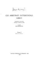 Tapa de Gli arbitrati interstatali greci