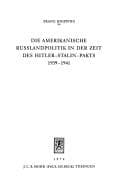 Tapa de Die amerikanische Russlandpolitik in der Zeit des Hitler-Stalin-Pakts, 1939-1941