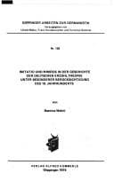 Tapa de Imitatio und Mimesis in der Geschichte der deutschen Erzähltheorie unter besonderer Berücksichtigung des 19. Jahrhunderts