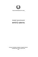 Tapa de Späte Ernte