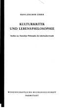 Tapa de Kulturkritik und Lebensphilosophie