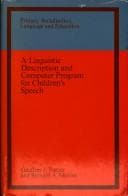 Tapa de A linguistic description and computer program for children's speech