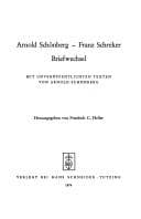 Tapa de Arnold Schönberg - Franz Schreker Briefwechsel