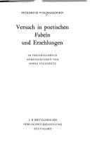 Tapa de Versuch in poetischen Fabeln und Erzehlungen [i. e. Erzählungen]