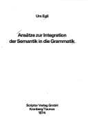 Tapa de Ansätze zur Integration der Semantik in die Grammatik