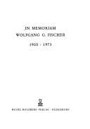 Tapa de In memoriam Wolfgang G. Fischer