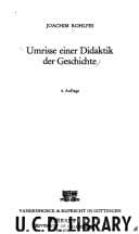 Tapa de Umrisse einer Didaktik der Geschichte