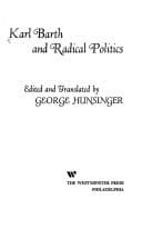 Tapa de Karl Barth and radical politics