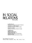 Tapa de Research methods in social relations