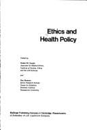 Tapa de Ethics and health policy