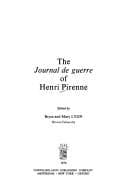 Tapa de The Journal de guerre of Henri Pirenne