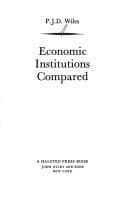 Tapa de Economic institutions compared