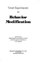 Tapa de Great experiments in behavior modification