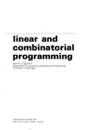 Tapa de Linear and combinatorial programming